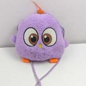 Angry Birds Hatchlings Purple‎ Bird Plush Crossbody Bag Purse Kids Shoulder Toy